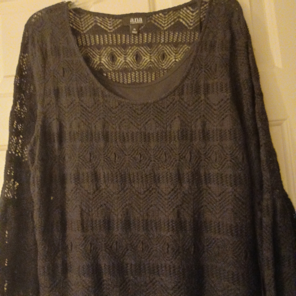ADA Black Xl Lace Women's Top - Picture 4 of 6